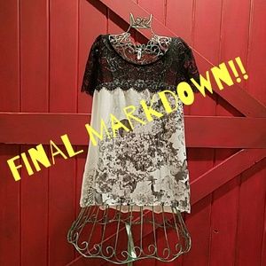 🖤Sheer floral blouse